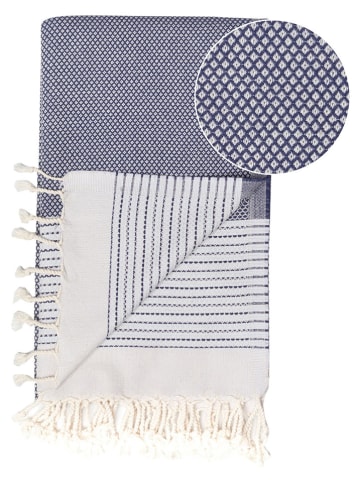 Samimi Hamamdoek lichtblauw/blauw - (L)180 x (B)100 cm