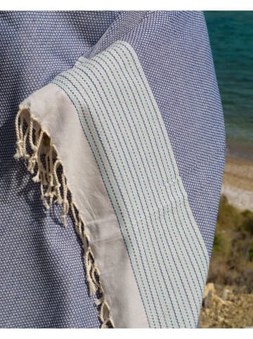 Samimi Hamamtuch in Hellblau/ Blau - (L)180 x (B)100 cm