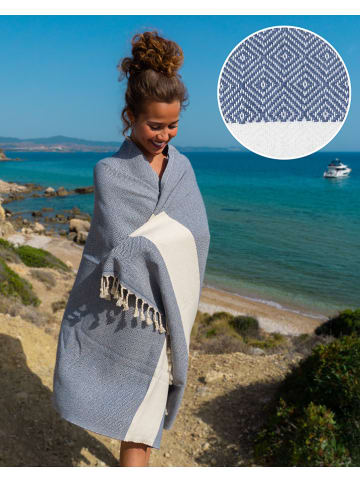 Samimi Hamamtuch in Blau - (L)180 x (B)100 cm