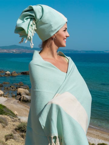Diamant Handtuch in Mint - (L)90 x (B)45 cm