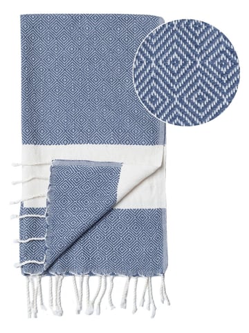 Samimi Handtuch "Diamond" in Blau - (L)90 x (B)45 cm