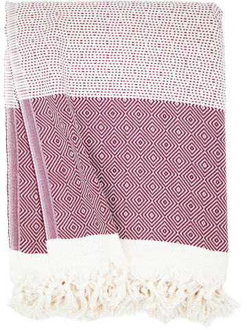 Samimi Ręcznik hammam "XL" w kolorze bordowym - 240 x 200 cm