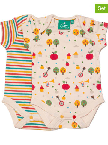 Little Green Radicals 2-delige set: rompers beige/meerkleurig