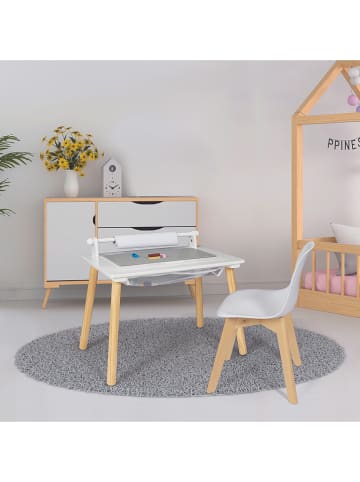 The Home Deco Kids Kinderbureau wit/naturel - (B)67 x (H)51,7 x (D)42,5 cm