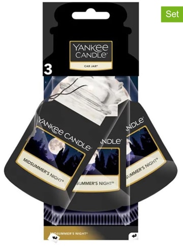 Yankee Candle Odświeżacze powietrza (3 szt.) "Midsummer's Night" do samochodu - po 30 g