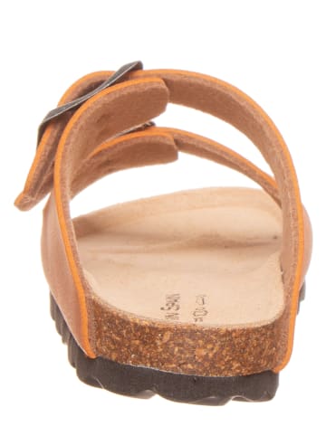 BIO PINGÜIN Klapki w kolorze karmelowym