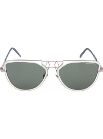 Calvin Klein Damskie okulary przeciwsłoneczne w kolorze srebrno-zielonym