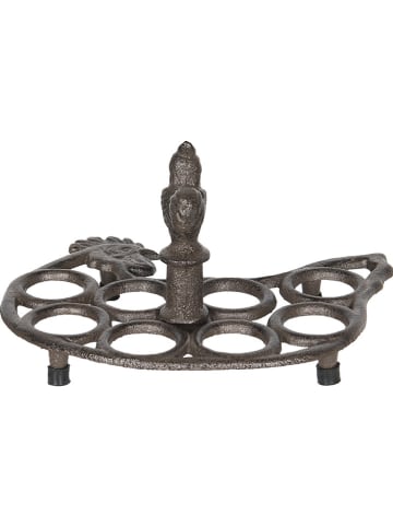 Clayre & Eef Eierhouder donkerbruin - (B)21 x (H)12 x (D)16 cm