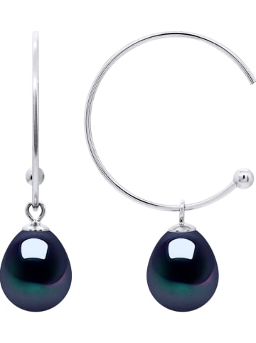 Pearline Silber-Creolen mit Perlen
