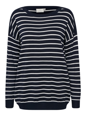 Kaffe Pullover "Mala" in Dunkelblau/ Creme