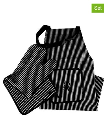 Benetton 3tlg. Küchentextilien-Set in Schwarz