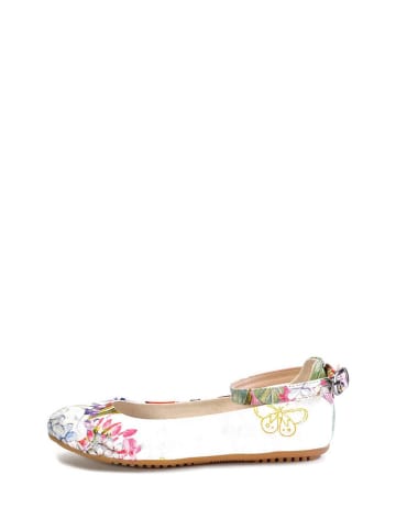 Goby Spangenballerinas in Creme/ Bunt