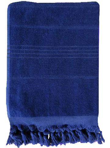 Le Comptoir de la Plage Hamamdoek "Hammam" donkerblauw - (L)160 x (B)90 cm