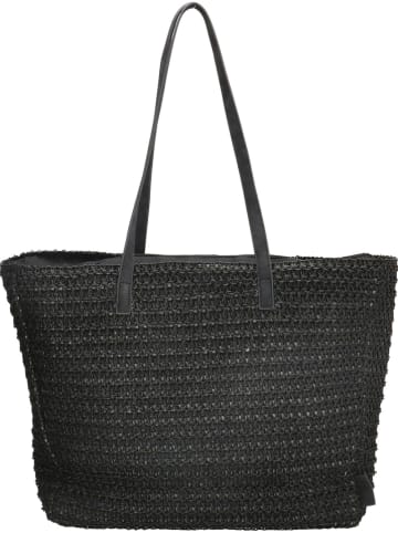 PE FLORENCE Strandtas zwart - (B)36 x (H)45 x (D)12 cm