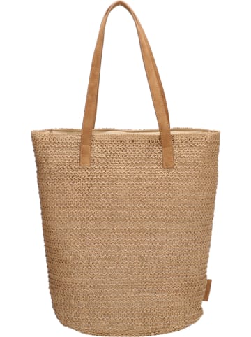 PE FLORENCE Strandtas lichtbruin - (B)36 x (H)40 x (D)19 cm