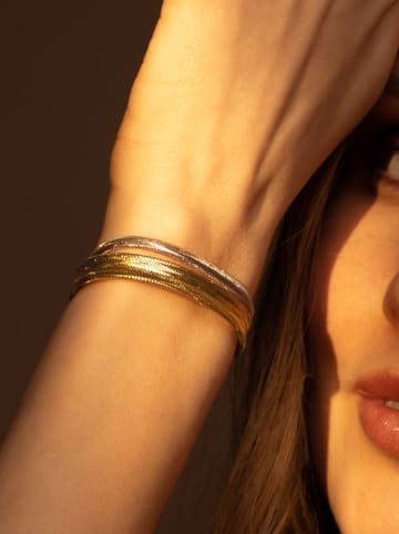 L'exception Witgouden/gouden armband "Vico"