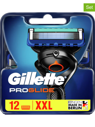 Gillette 12-delige set: scheerlemmeten "ProGlide" zwart/blauw