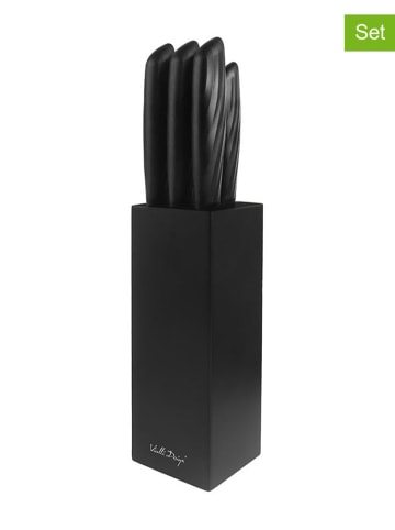 Vialli Design 6-częściowy zestaw noży w kolorze czarnym