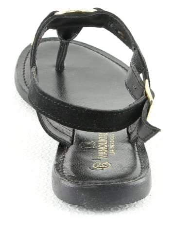 Manoukian shoes Skórzane japonki "Tacita" w kolorze czarnym