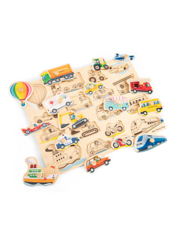 New Classic Toys 16-delige knoppuzzel "Voertuigen" - vanaf 2 jaar