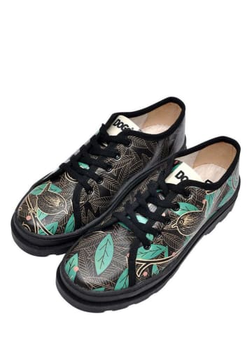 Dogo Sneakersy "Bird and Leaves" w kolorze turkusowo-czarnym