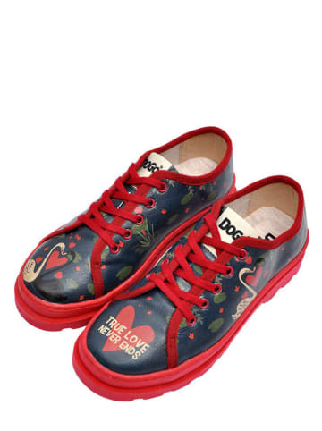 Dogo Sneakersy "True Love" kolorze czerwonym ze wzorem