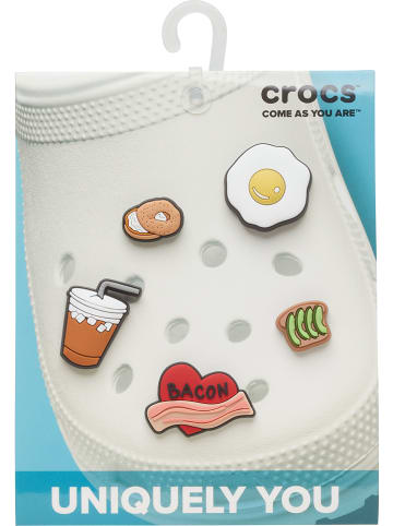 Crocs 5er-Set: Jibbitz "Breakfast Food" in Bunt