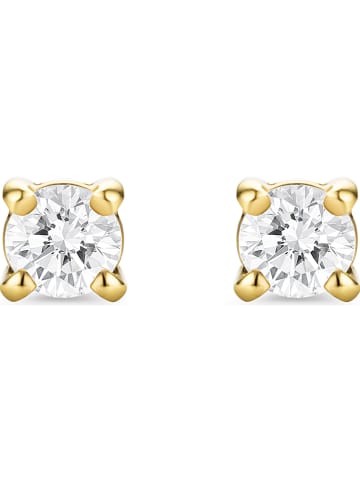 Diamant Exquis Złote kolczyki-wkrętki z diamentami