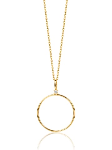 Diamant Exquis Gold-Halskette mit Diamant-Anhänger - (L)45 cm