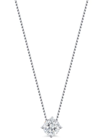 Revoni Witgouden ketting met diamanten hanger - (L)45 cm