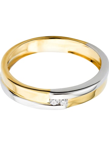 Revoni Witgouden/gouden ring met diamanten