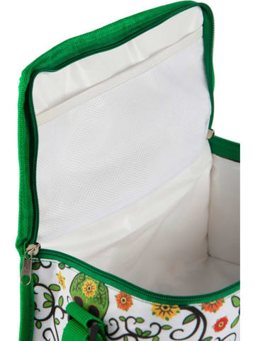 Trendy Kitchen by EXCÉLSA Torba izolacyjna w kolorze zielonym ze wzorem - 28 x 14 x 16,5 cm