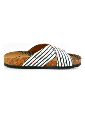 Calceo Slippers wit/rood