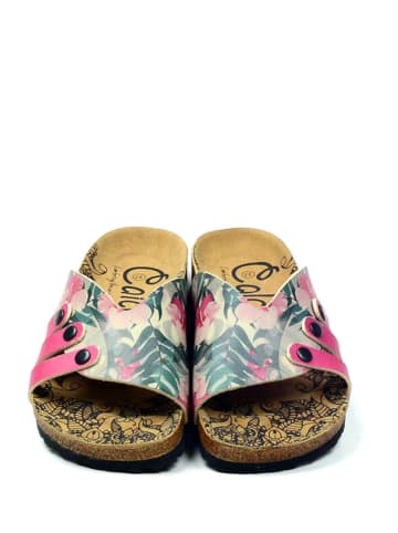 Calceo Pantoletten in Pink/ Bunt