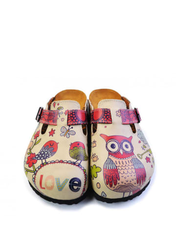 Calceo Clogs in Beige/ Bunt