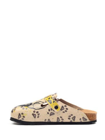 Calceo Clogs in Beige/ Bunt
