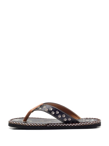 Calceo Zehentrenner in Braun/ Beige