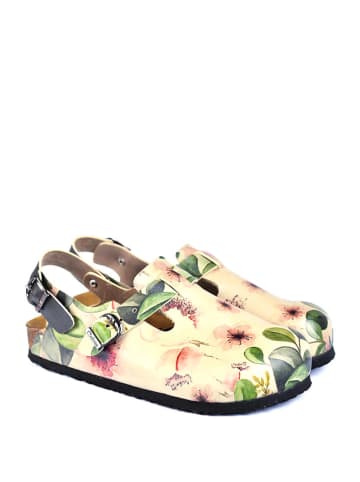 Calceo Enkelsandalen crème/meerkleurig