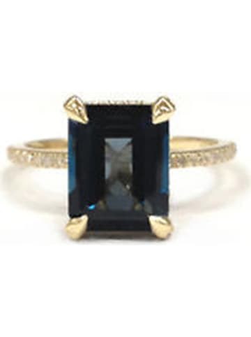 LA MAISON DE LA JOAILLERIE Gouden ring "Carre saffier" met diamanten