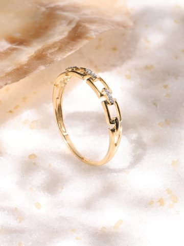 ATELIER DU DIAMANT Złoty pierścionek "Maillage" z diamentami