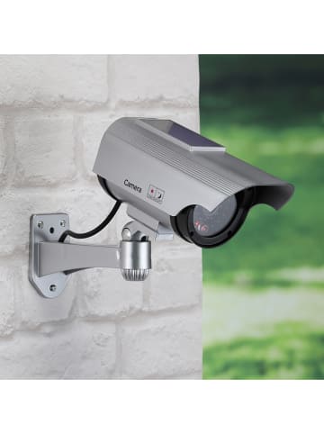 Garden Hero LED-Solar-Kamera-Attrappe in Silber - (L)22 x (B)7,5 cm