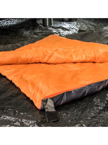 Profigarden Schlafsack in Grau/ Orange - (L)170 x (B)75 cm