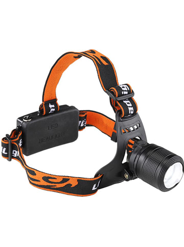 Profigarden LED-Stirnlampe in Schwarz/ Orange