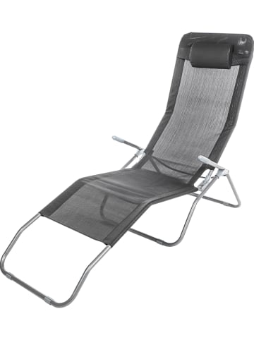 Nature Fellow Sonnenliege in Schwarz - (B)205 x (H)114 x (T)65 cm