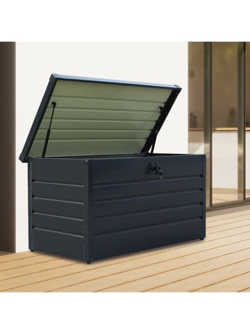 Nature Fellow Auflagenbox in Schwarz - (B)120 x (H)63 x (T)61 cm