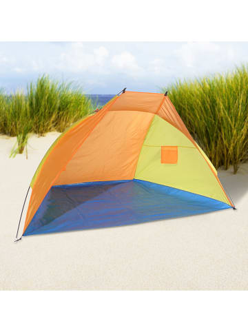 Nature Fellow Stranttent oranje/geel - (B)220 x (H)115 x (D)115 cm