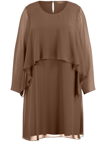 SAMOON Sukienka w kolorze brązowym