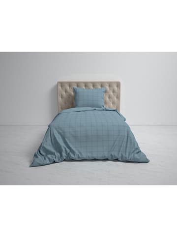 Heckett Lane Satijnen beddengoedset "Diamante" blauw