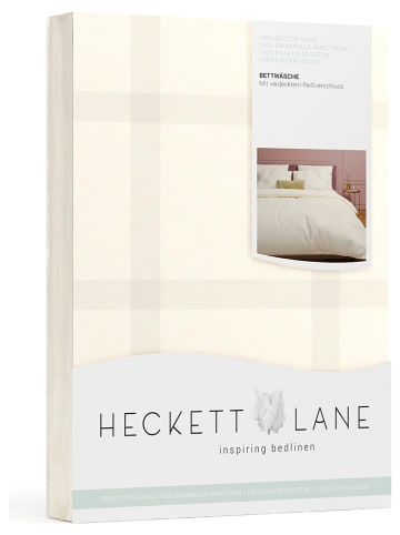 Heckett Lane Satijnen beddengoedset "Diamante" crème