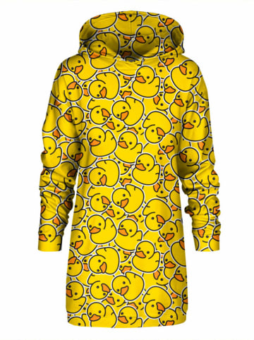 Mr GUGU & MISS GO Sukienka dresowa w kolorze żółtym ze wzorem